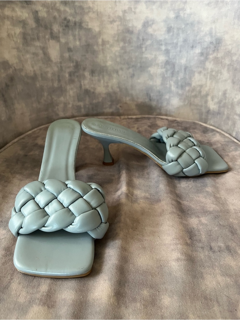 Source Unknown Braided Slide Mules in Light Blue
